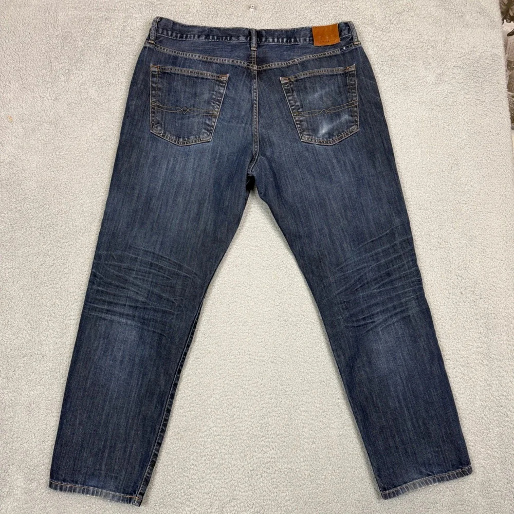 Lucky Brand 221 Original Straight Jeans Mens 38x30 Dark Wash Blue Denim
